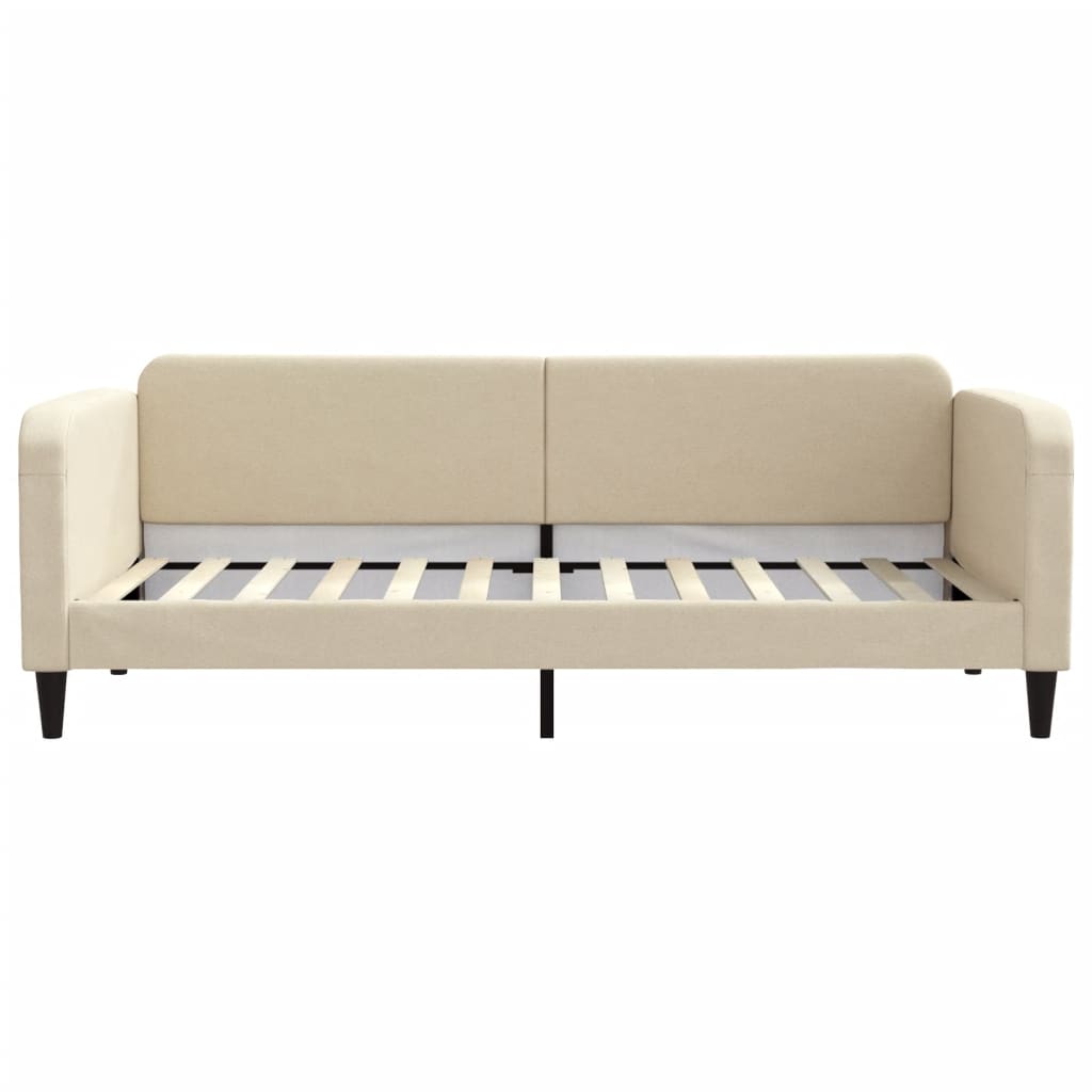 Slaapbank Stof Kleurig 90 x 200 cm Crème met matras