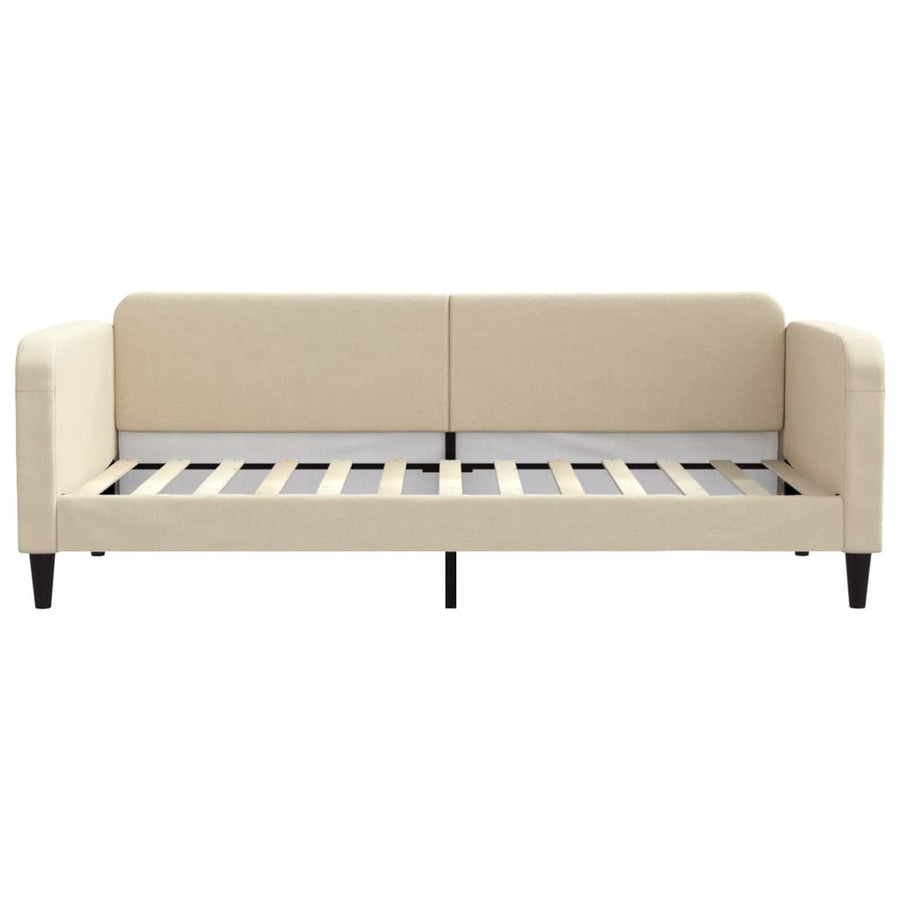 Slaapbank Stof Kleurig 90 x 200 cm Crème met matras