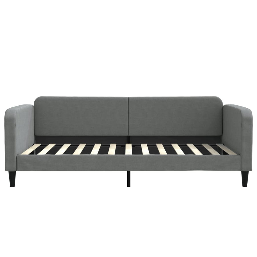 Slaapbank met matras 100x200 cm stof donkergrijs 100 x 200 cm Donkergrijs met matras
