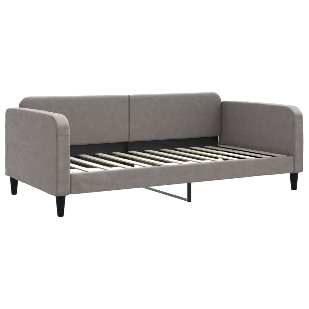 Slaapbank Stof 100 x 200 cm Taupe met matras