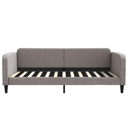 Slaapbank Stof 100 x 200 cm Taupe met matras