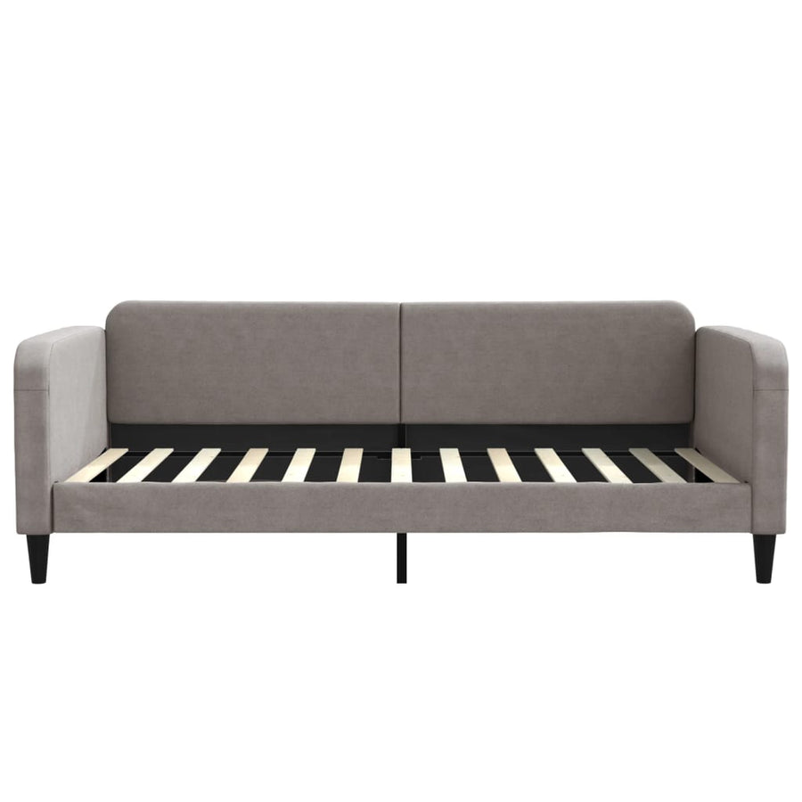 Slaapbank Stof 100 x 200 cm Taupe met matras