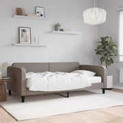 Slaapbank 100x200 cm stof taupe met matras