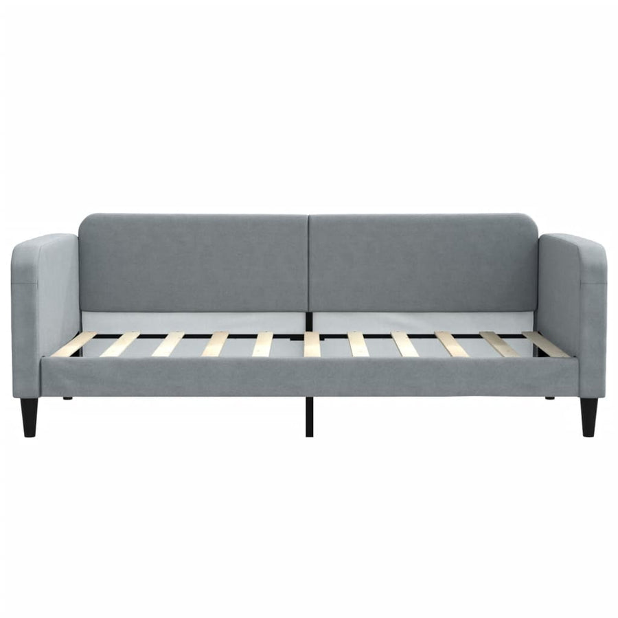 Slaapbank Stof 90 x 190 cm Lichtgrijs met matras
