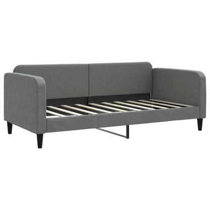 Slaapbank met matras 90x190 cm stof donkergrijs