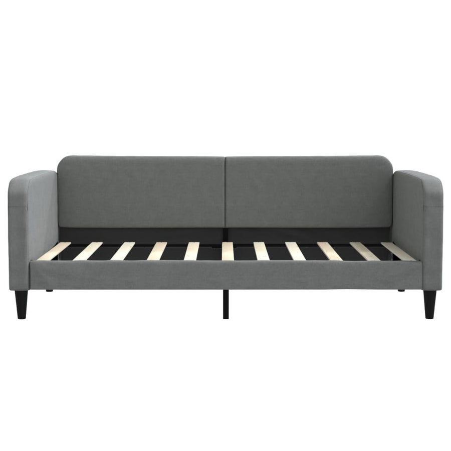 Slaapbank met matras 90x190 cm stof donkergrijs