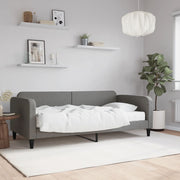 Slaapbank met matras 90x190 cm donkergrijs