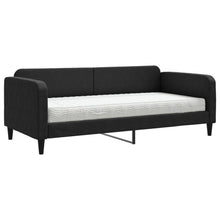 Slaapbank met matras 90x190 cm stof zwart