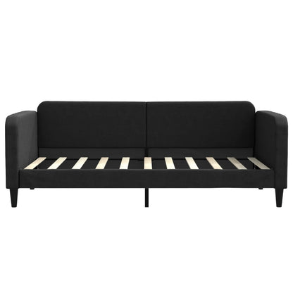 Slaapbank met matras 90x190 cm stof zwart