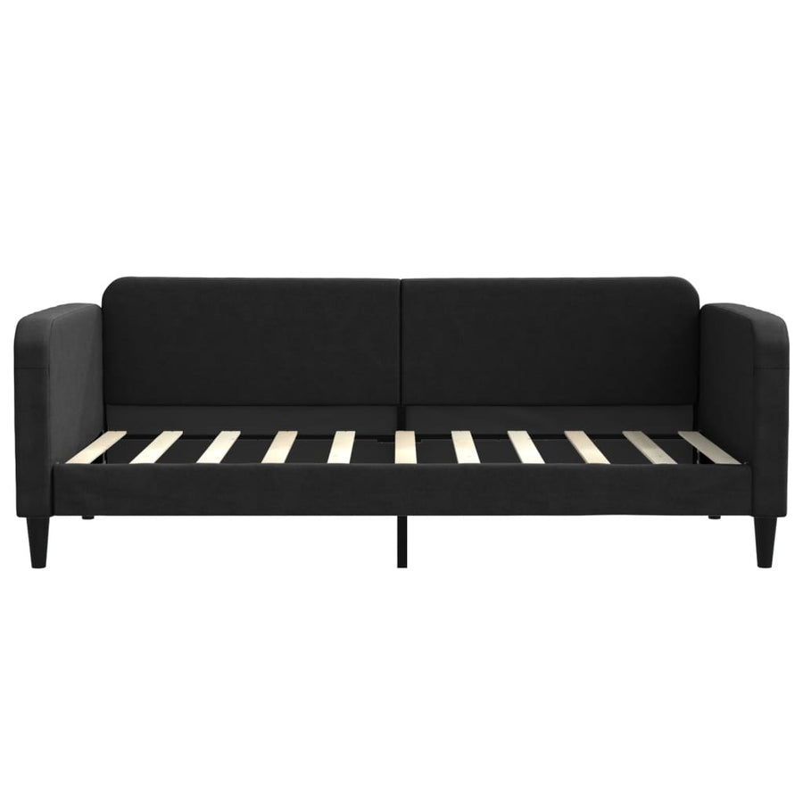 Slaapbank met matras 90x190 cm stof zwart
