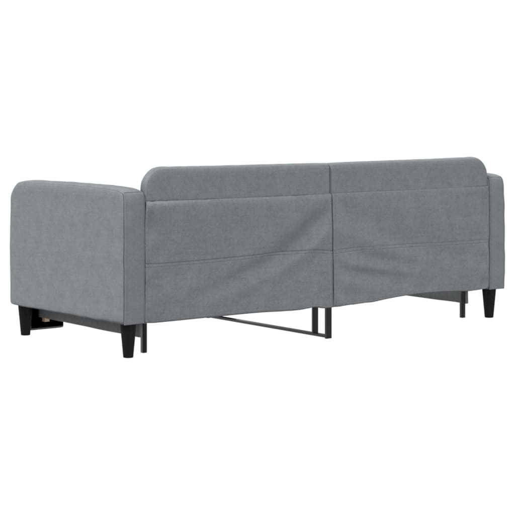 Slaapbank Stof 80 x 200 cm Lichtgrijs met onderschuifbed