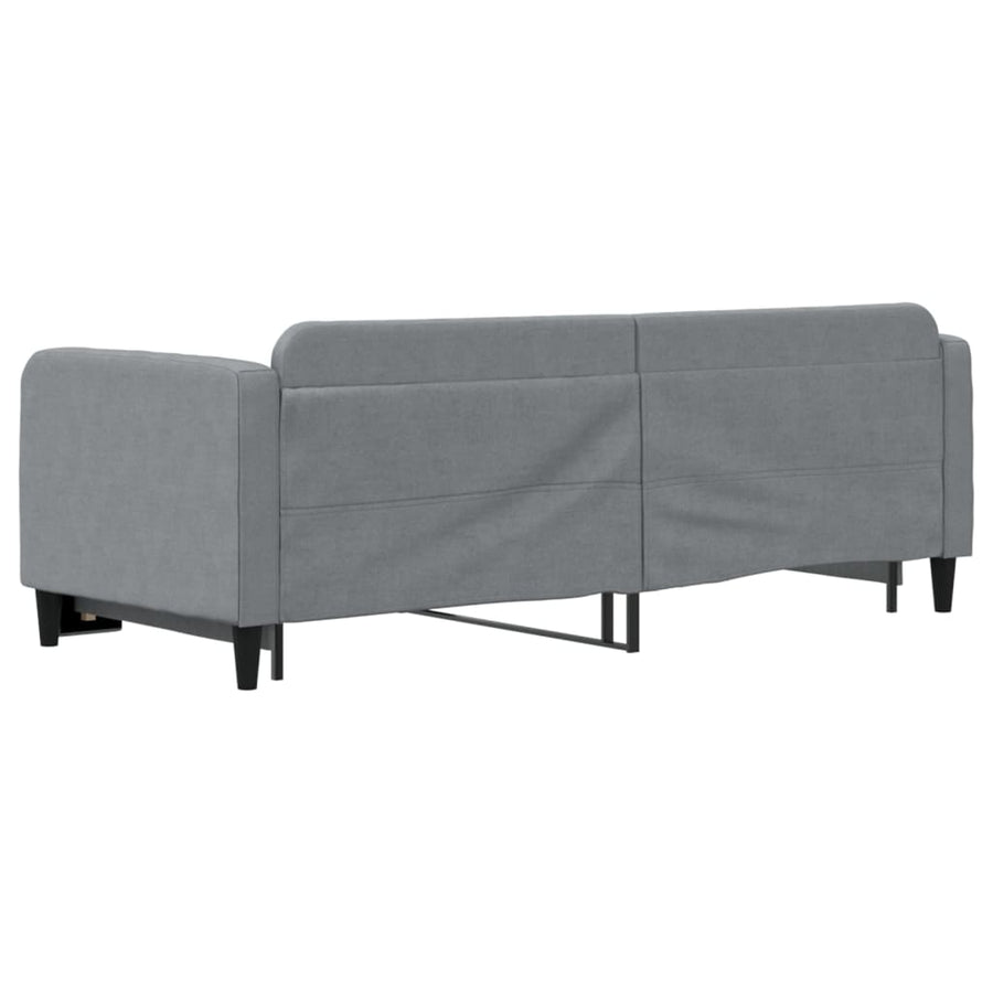 Slaapbank Stof 80 x 200 cm Lichtgrijs met onderschuifbed