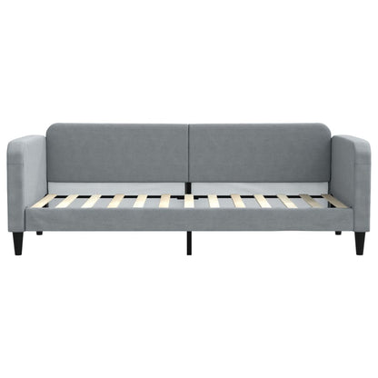 Slaapbank Stof 80 x 200 cm Lichtgrijs met onderschuifbed