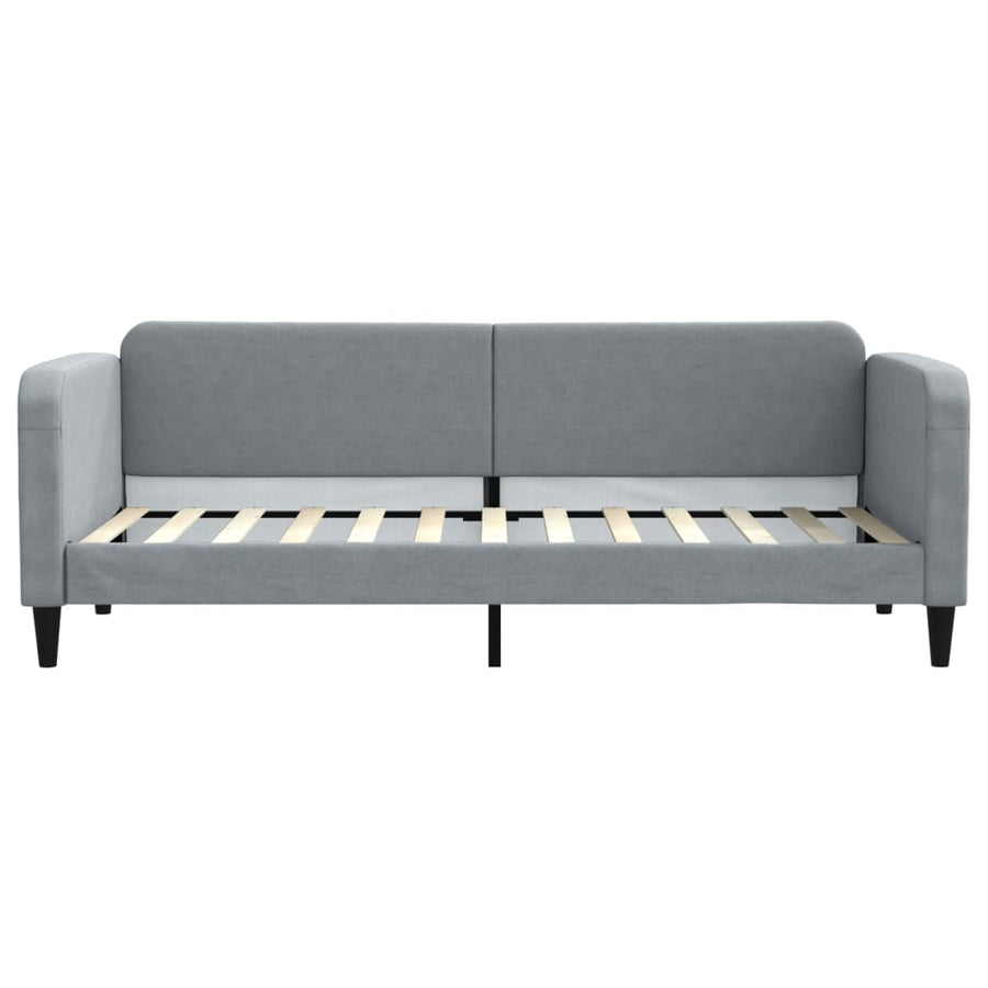 Slaapbank Stof 80 x 200 cm Lichtgrijs met onderschuifbed