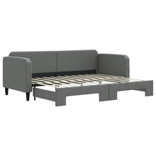 Slaapbank Stof 80 x 200 cm Donkergrijs met onderschuifbed