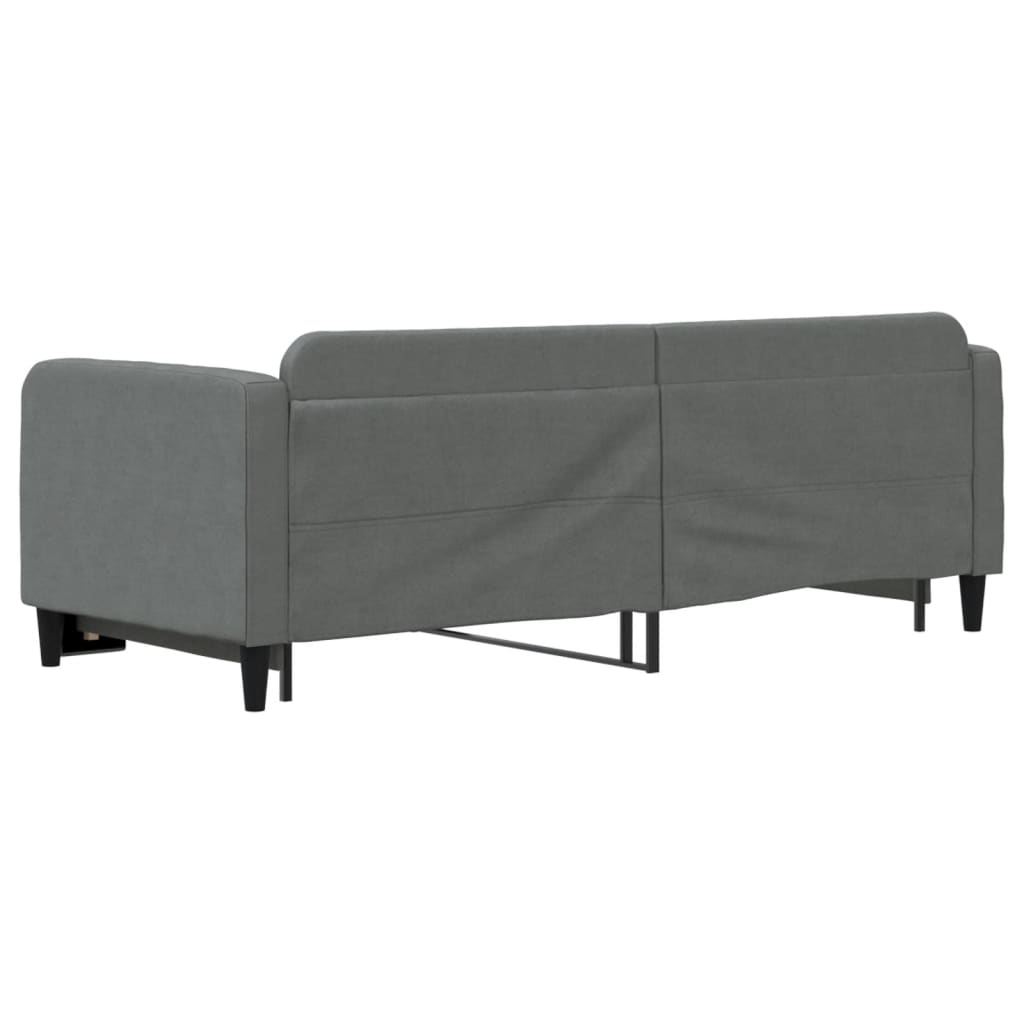 Slaapbank Stof 80 x 200 cm Donkergrijs met onderschuifbed