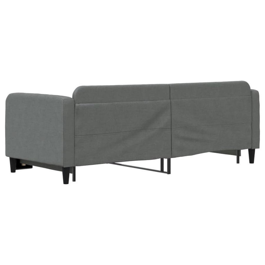 Slaapbank Stof 80 x 200 cm Donkergrijs met onderschuifbed