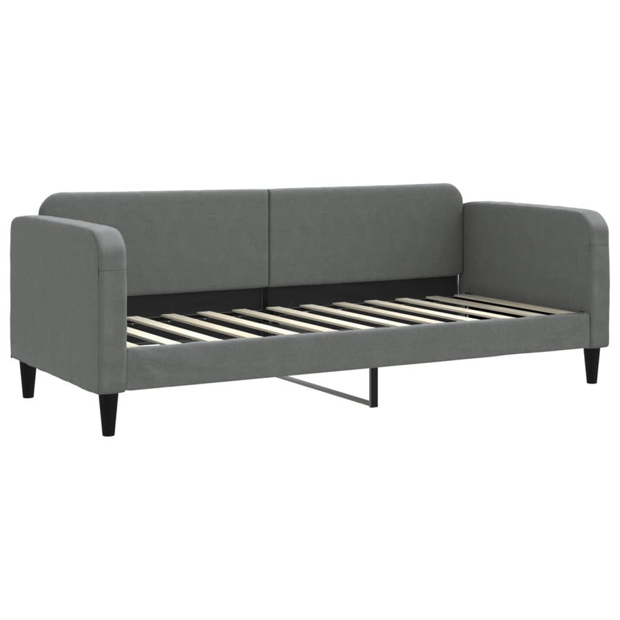 Slaapbank Stof 80 x 200 cm Donkergrijs met onderschuifbed