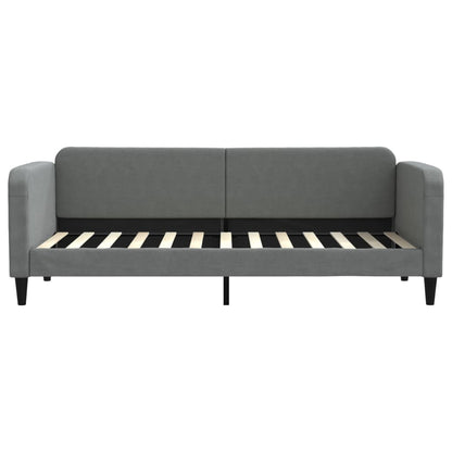 Slaapbank Stof 80 x 200 cm Donkergrijs met onderschuifbed