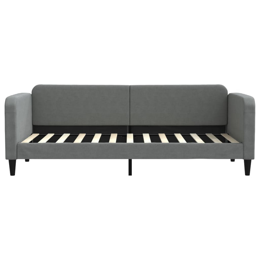 Slaapbank Stof 80 x 200 cm Donkergrijs met onderschuifbed