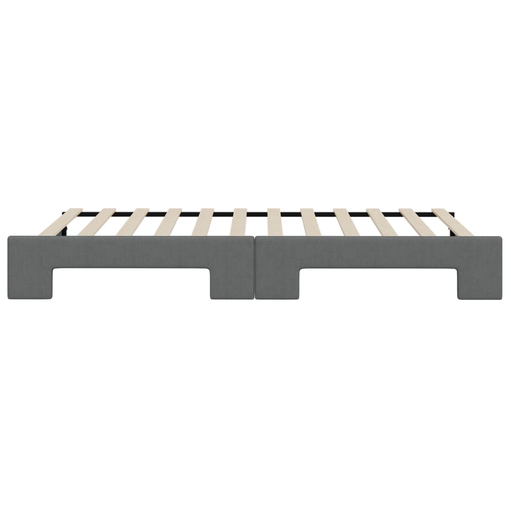 Slaapbank Stof 80 x 200 cm Donkergrijs met onderschuifbed