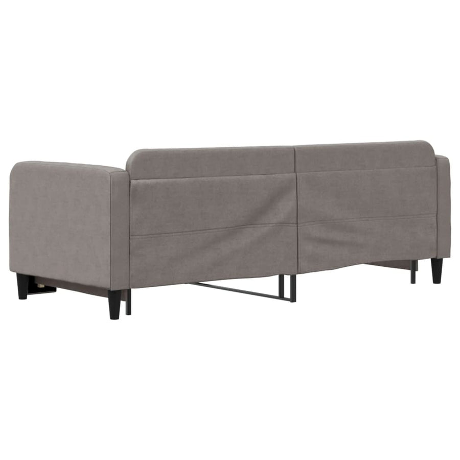 Slaapbank Stof 80 x 200 cm Taupe met onderschuifbed