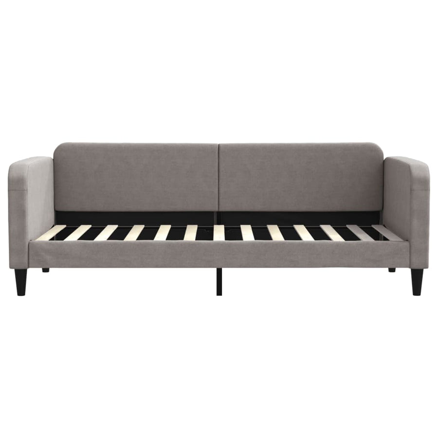 Slaapbank Stof 80 x 200 cm Taupe met onderschuifbed