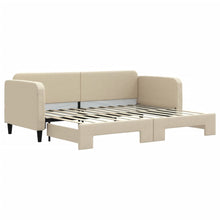 Slaapbank Stof Kleurig 80 x 200 cm Crème met onderschuifbed