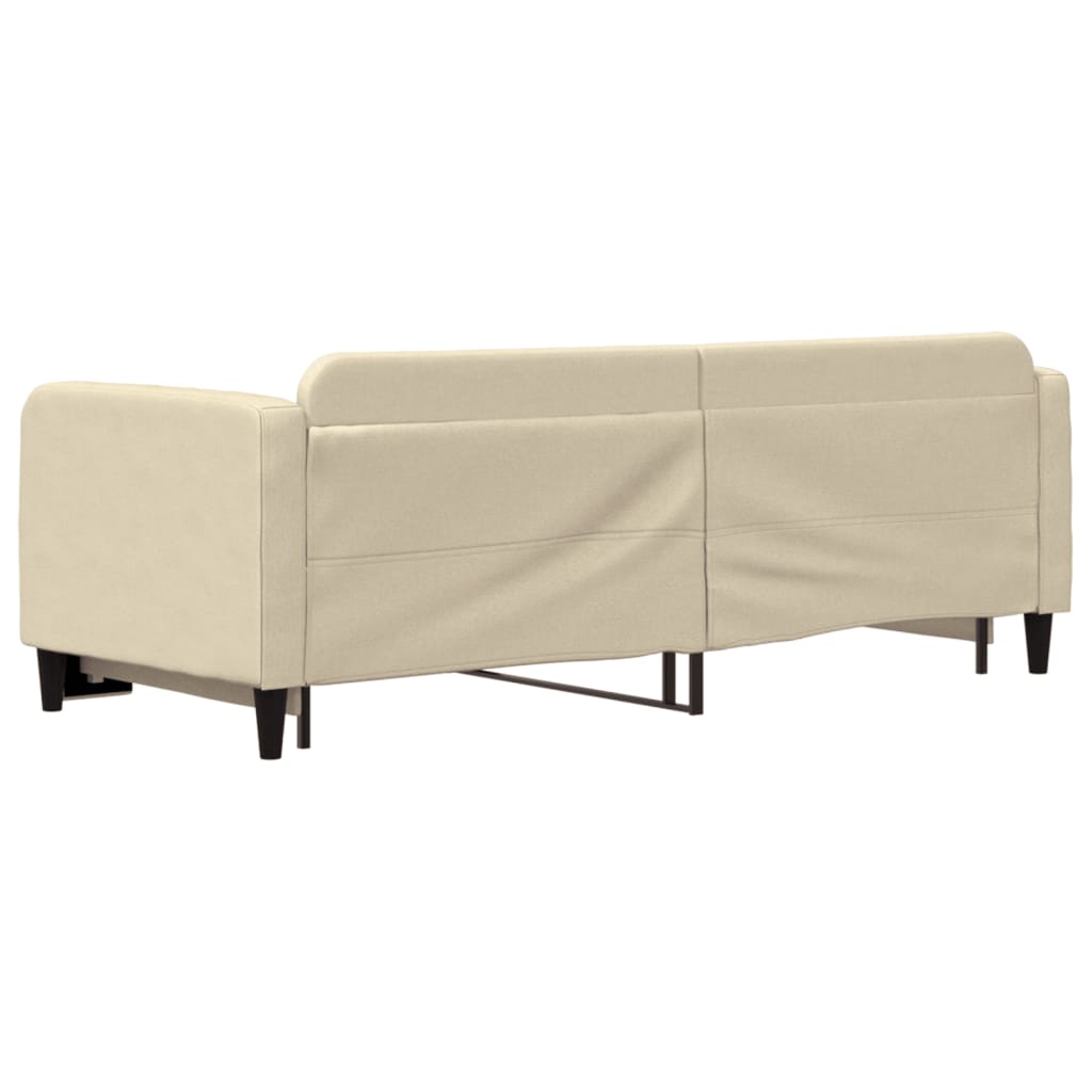 Slaapbank Stof Kleurig 80 x 200 cm Crème met onderschuifbed