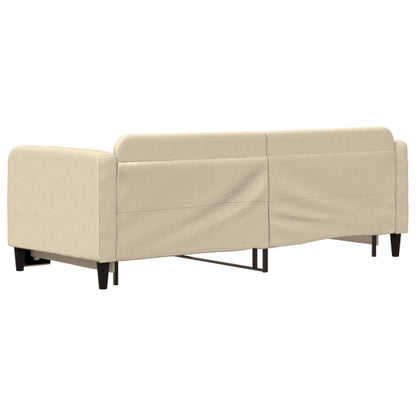 Slaapbank Stof Kleurig 80 x 200 cm Crème met onderschuifbed