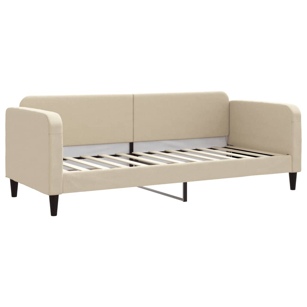 Slaapbank Stof Kleurig 80 x 200 cm Crème met onderschuifbed