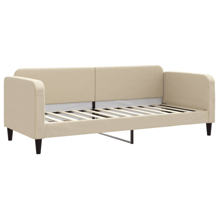 Slaapbank Stof Kleurig 80 x 200 cm Crème met onderschuifbed