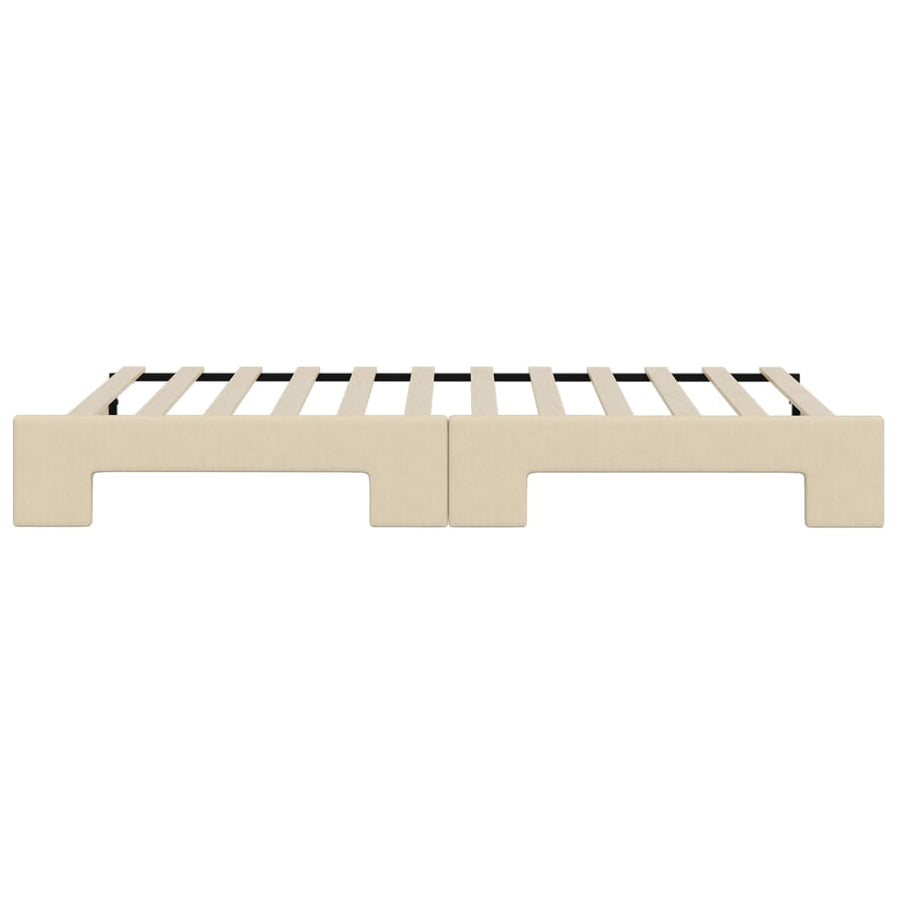 Slaapbank Stof Kleurig 80 x 200 cm Crème met onderschuifbed
