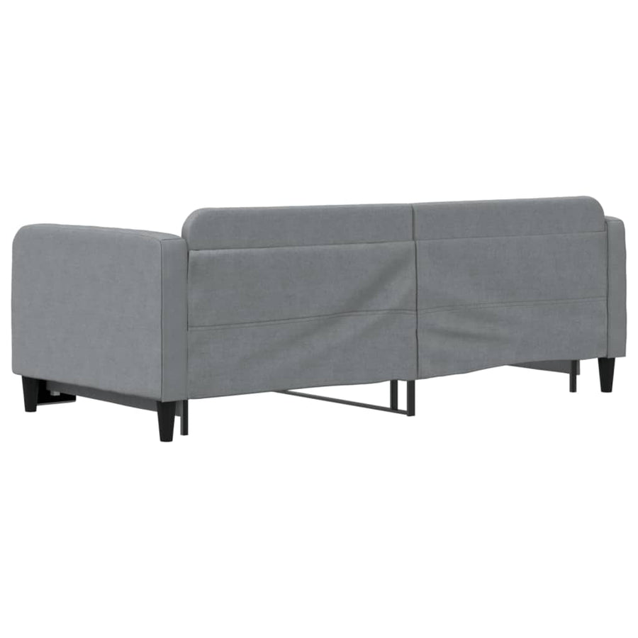 Slaapbank Stof 90 x 200 cm Lichtgrijs met onderschuifbed