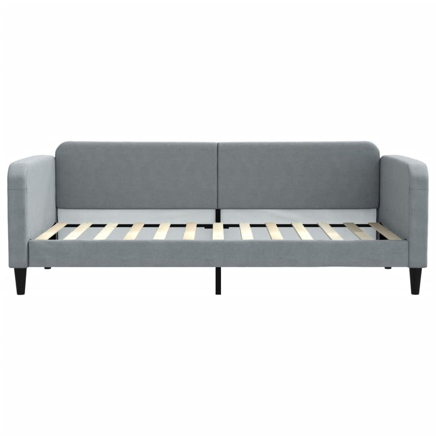 Slaapbank Stof 90 x 200 cm Lichtgrijs met onderschuifbed