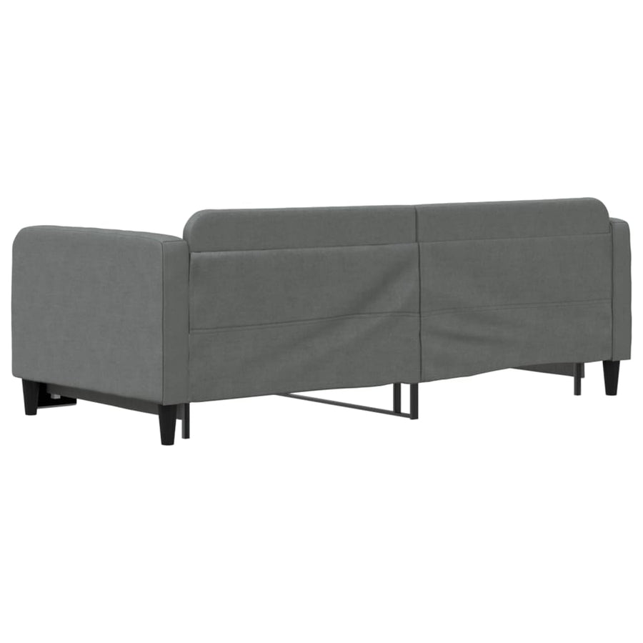 Slaapbank Stof 90 x 200 cm Donkergrijs met onderschuifbed