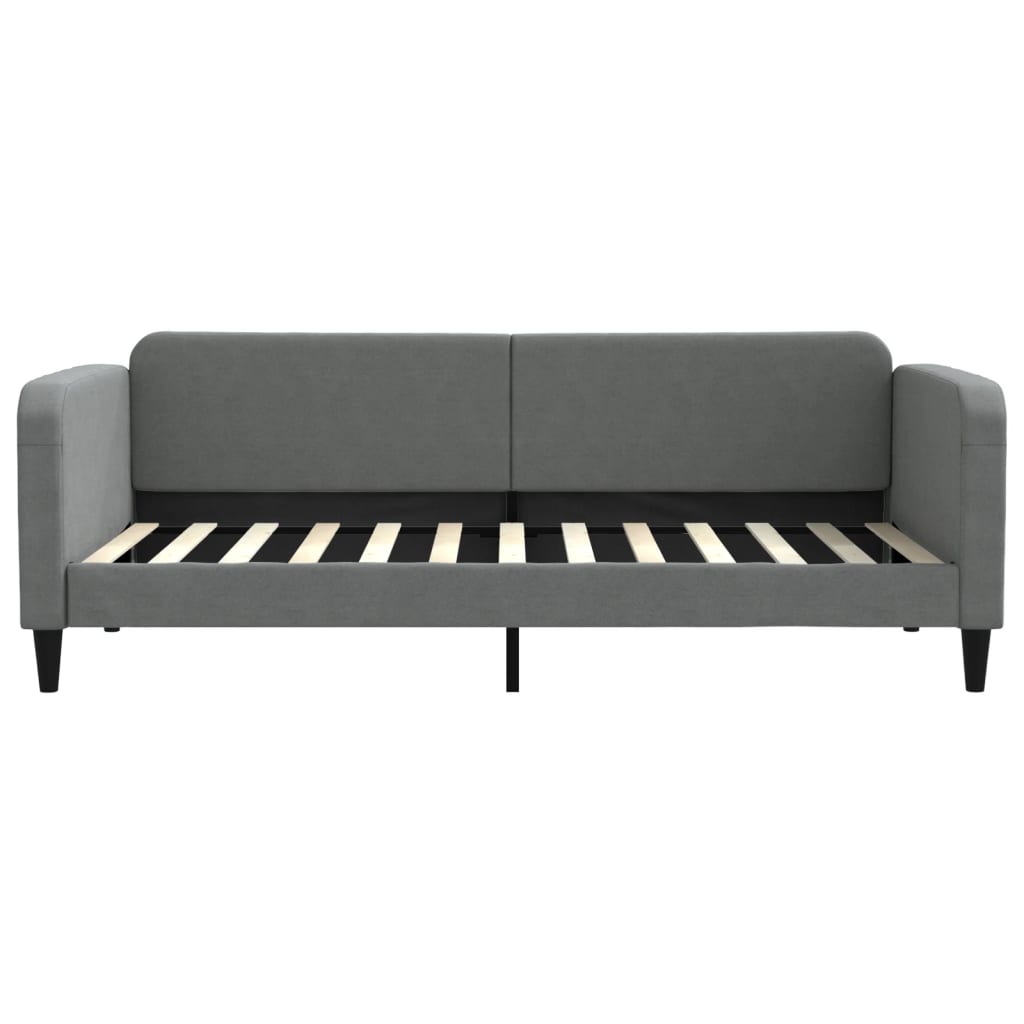 Slaapbank Stof 90 x 200 cm Donkergrijs met onderschuifbed