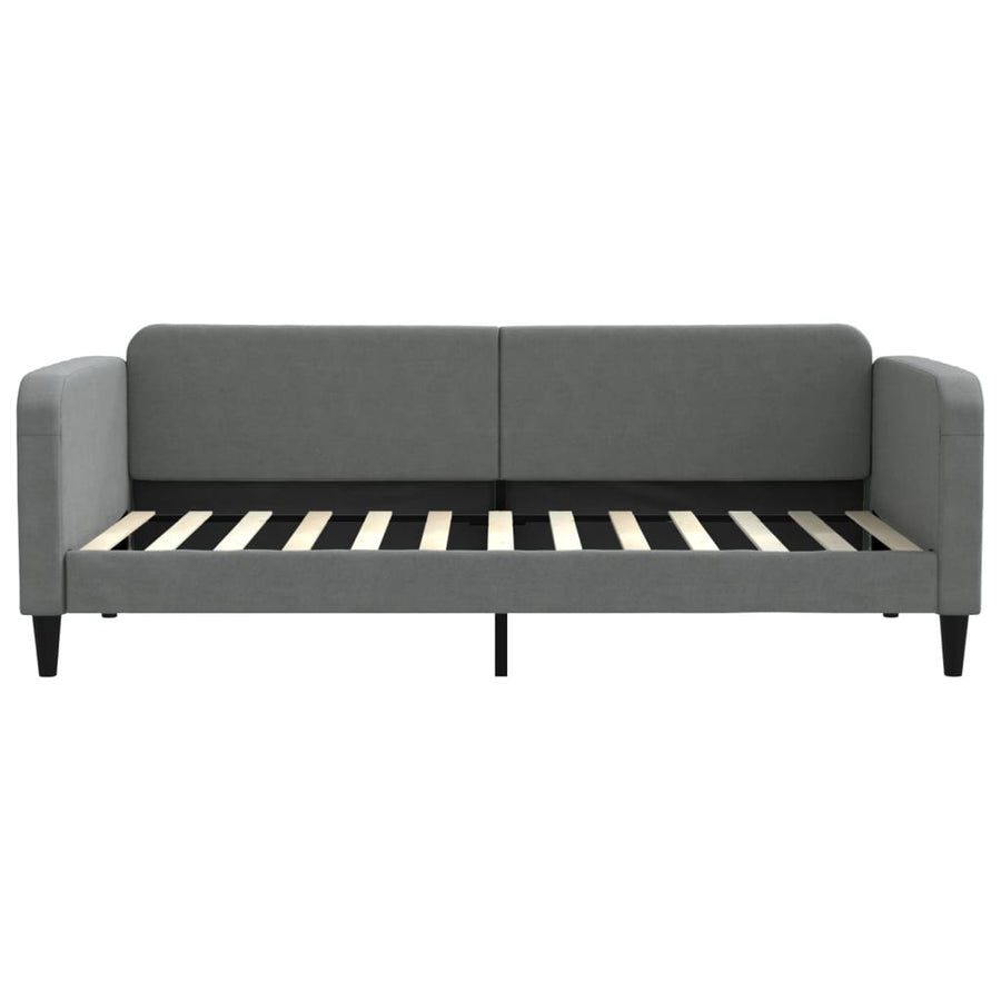 Slaapbank Stof 90 x 200 cm Donkergrijs met onderschuifbed