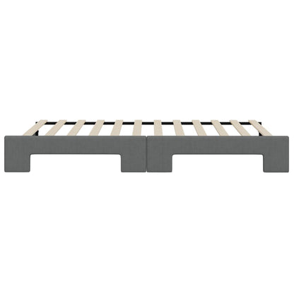 Slaapbank Stof 90 x 200 cm Donkergrijs met onderschuifbed