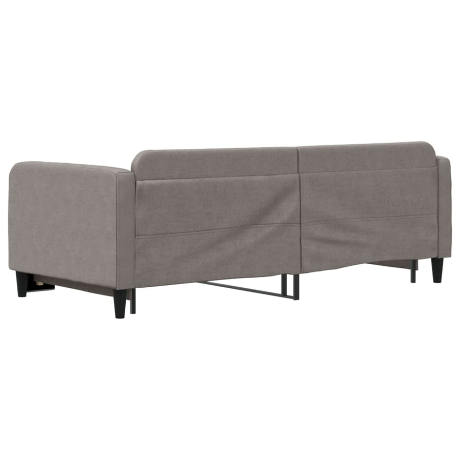 Slaapbank Met Onderschuifbed 90X200 Cm Stof Taupe Taupe 90 x 200 cm