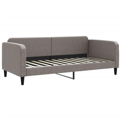 Slaapbank Met Onderschuifbed 90X200 Cm Stof Taupe Taupe 90 x 200 cm