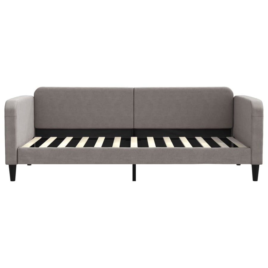 Slaapbank Met Onderschuifbed 90X200 Cm Stof Taupe Taupe 90 x 200 cm