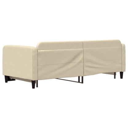 Slaapbank Stof Kleurig 90 x 200 cm Crème met onderschuifbed
