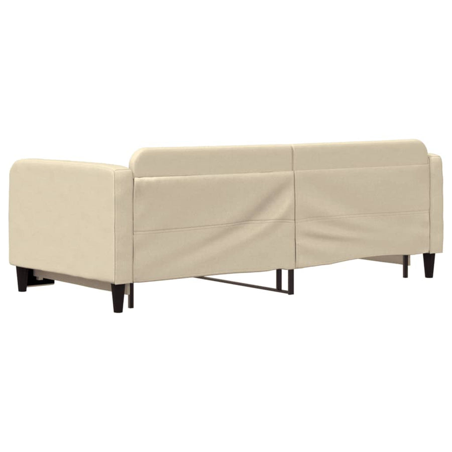 Slaapbank Stof Kleurig 90 x 200 cm Crème met onderschuifbed