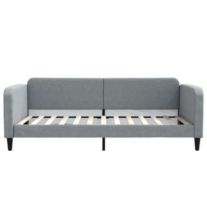 Slaapbank Stof 100 x 200 cm Lichtgrijs met onderschuifbed