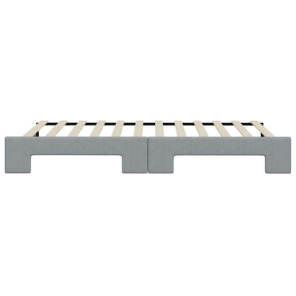 Slaapbank Stof 100 x 200 cm Lichtgrijs met onderschuifbed