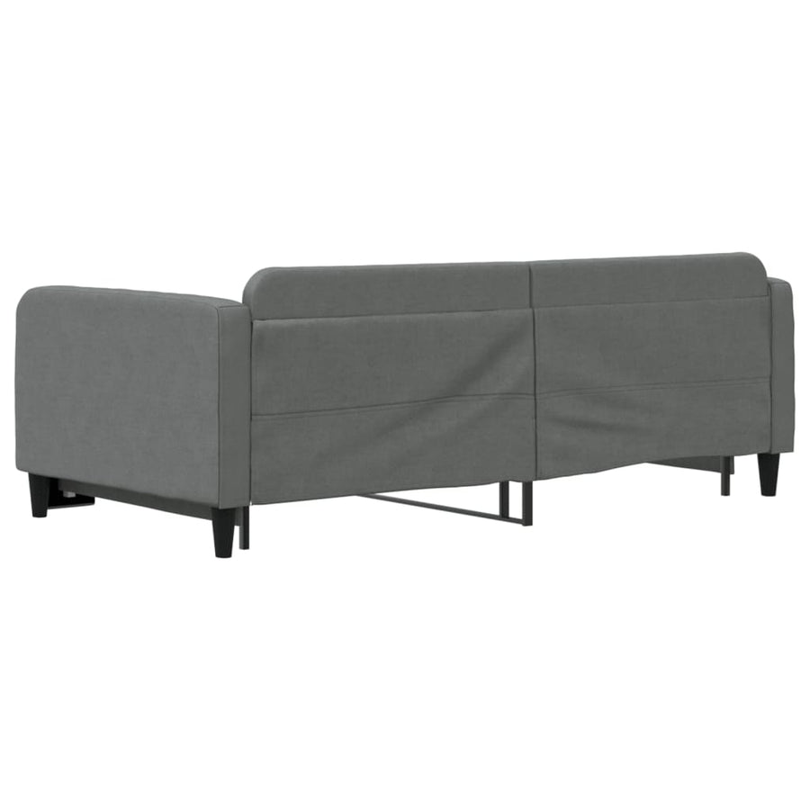 Slaapbank Stof 100 x 200 cm Donkergrijs met onderschuifbed