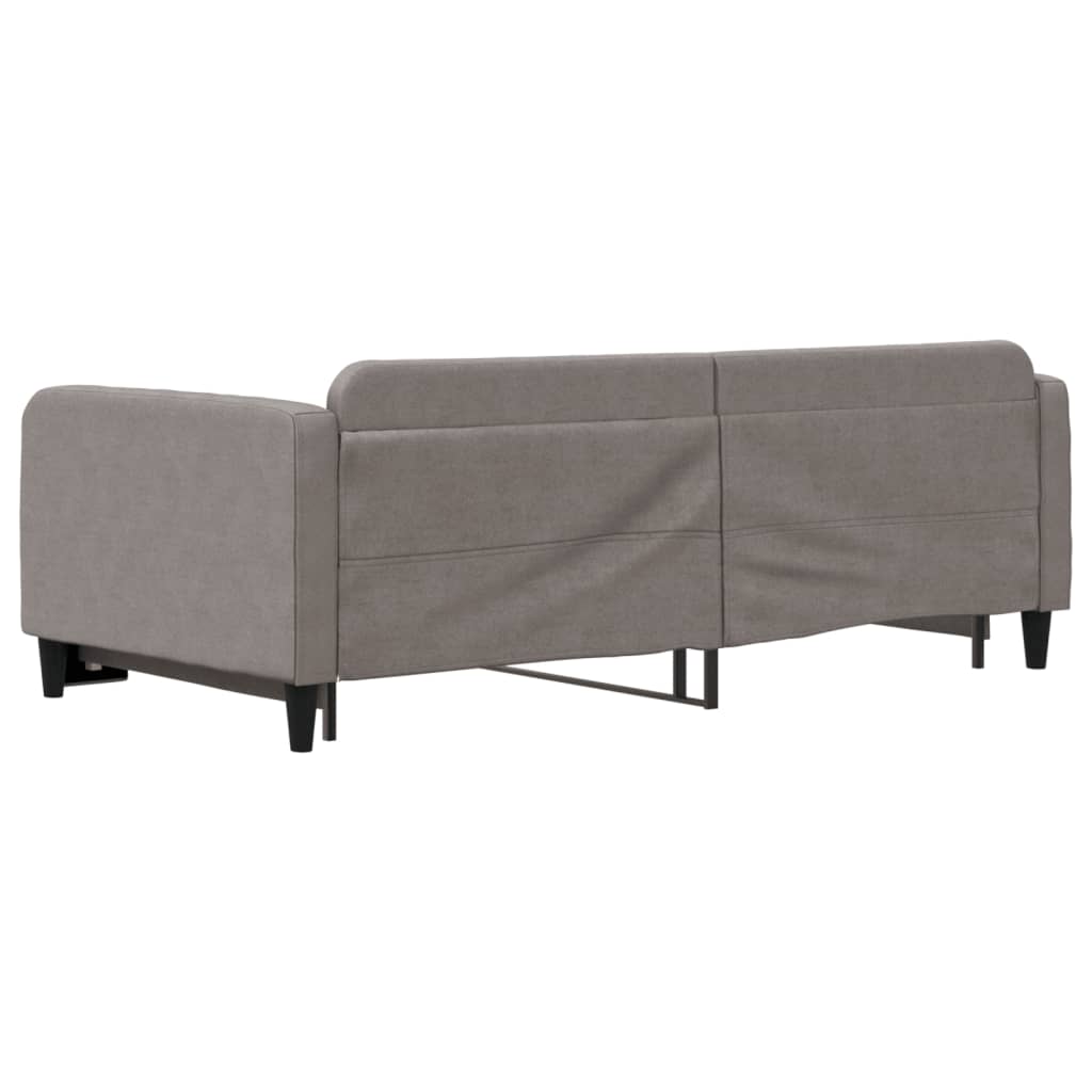 Slaapbank Stof 100 x 200 cm Taupe met onderschuifbed