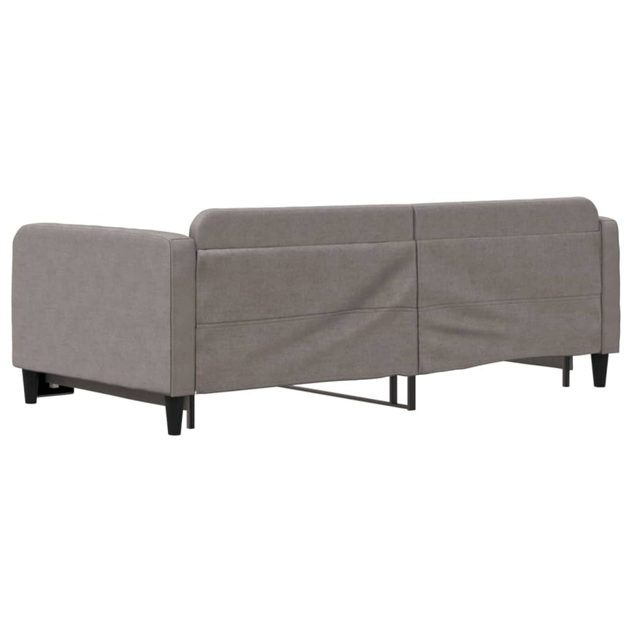 Slaapbank Stof 100 x 200 cm Taupe met onderschuifbed