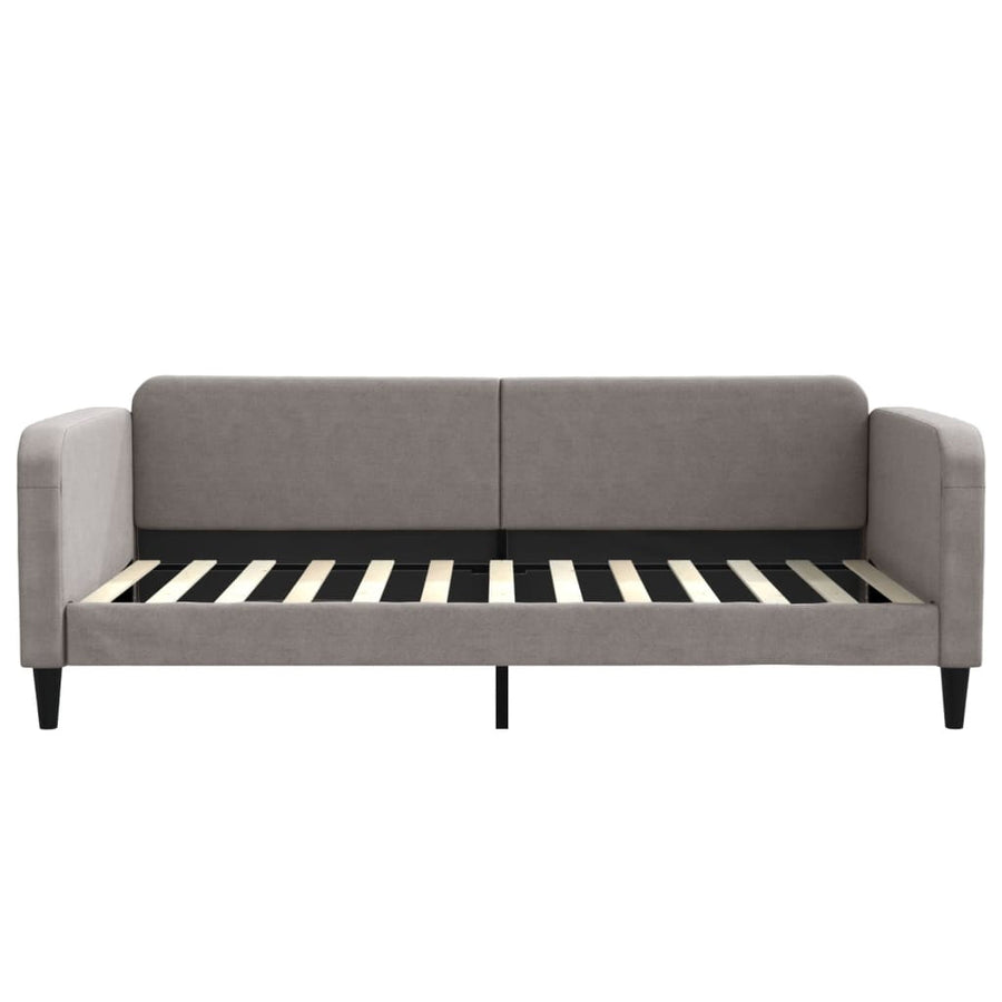 Slaapbank Stof 100 x 200 cm Taupe met onderschuifbed